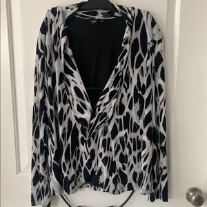 Black and White Patterned Blazer, XL